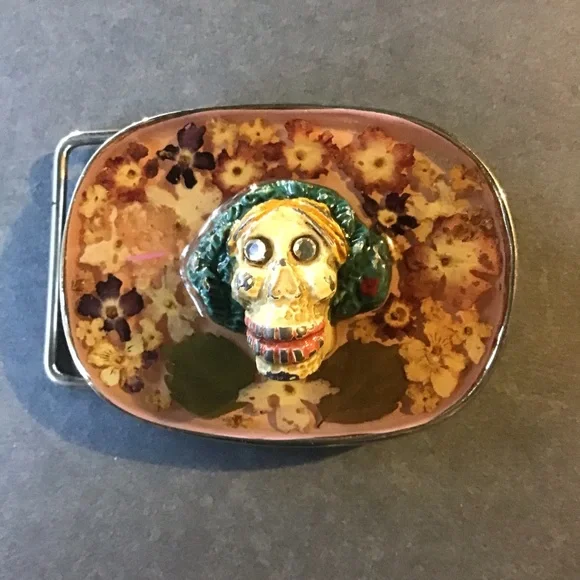 Day of the Dead Design Belt Buckle - Picture 1 of 5